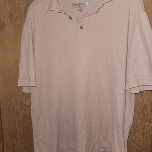 Tommy Bahama Light Coral Polo Shirt, Size L